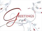 92039-S<br>Silver Frosted Holly Greetings