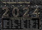 93204-Q<br>Black Marble 2024 Calendar