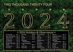 93205-Q<br>Green Marble 2024 Calendar