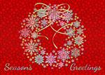 93210-S<br>Warm Red Wreath