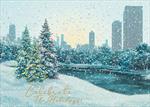 AA2136-R<br>Snowy Chicago Skyline from Lincoln Park