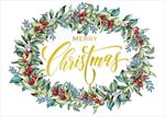 AA2550-Q<br>Eucalyptus Christmas Wreath Boldly Captioned