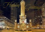 CA4179-Q<br>Chicago Water Tower at Christmas
