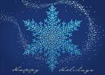 3915-R<br>Blue & Silver Shimmer Snowflake