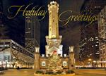 4179-P<br>Chicago Water Tower at Chiristmas